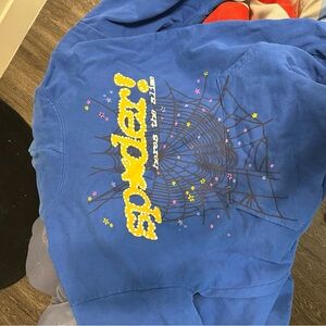 Sp5der Worldwide TC Blue Hoodie